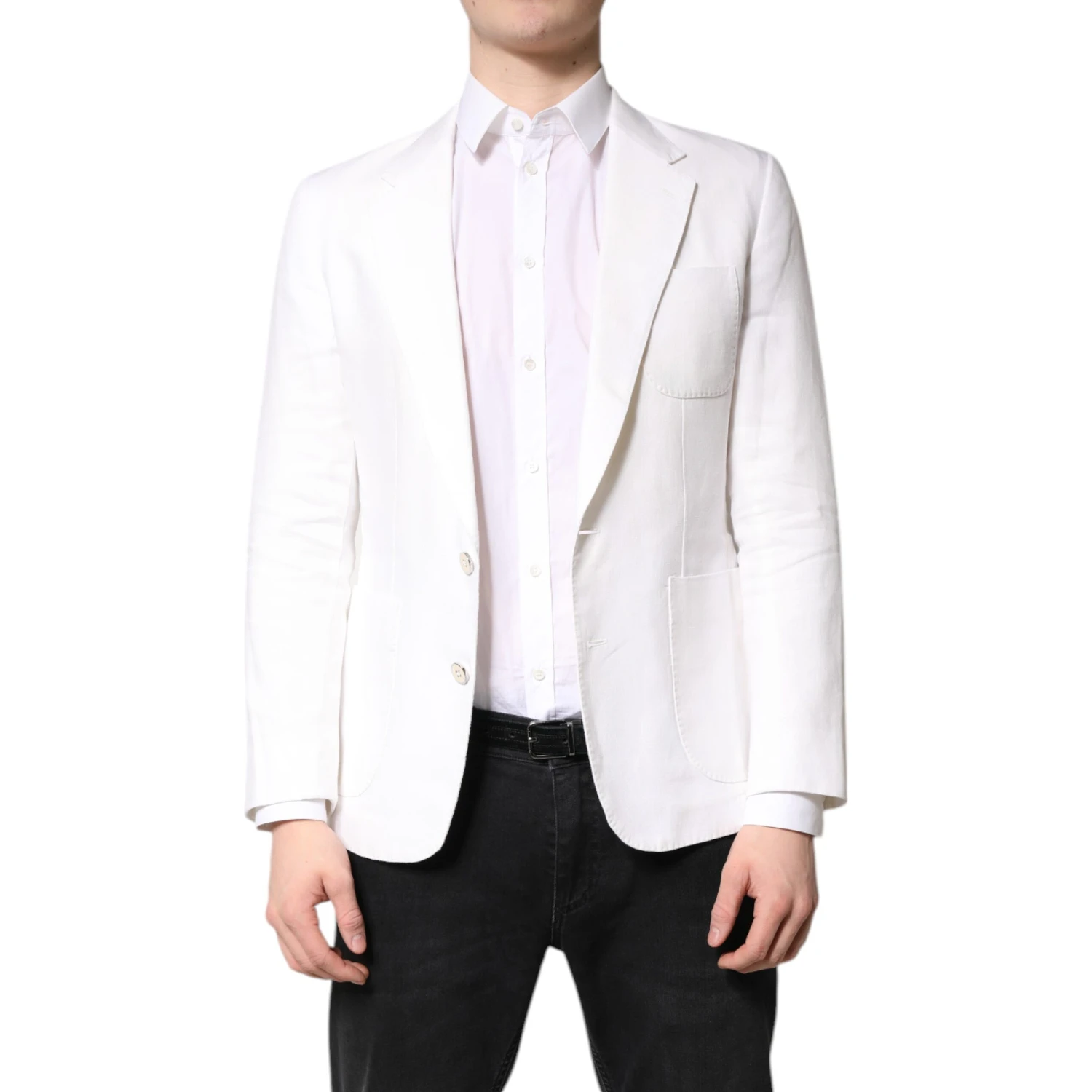 White Single Breasted Men Coat Blazer Suit