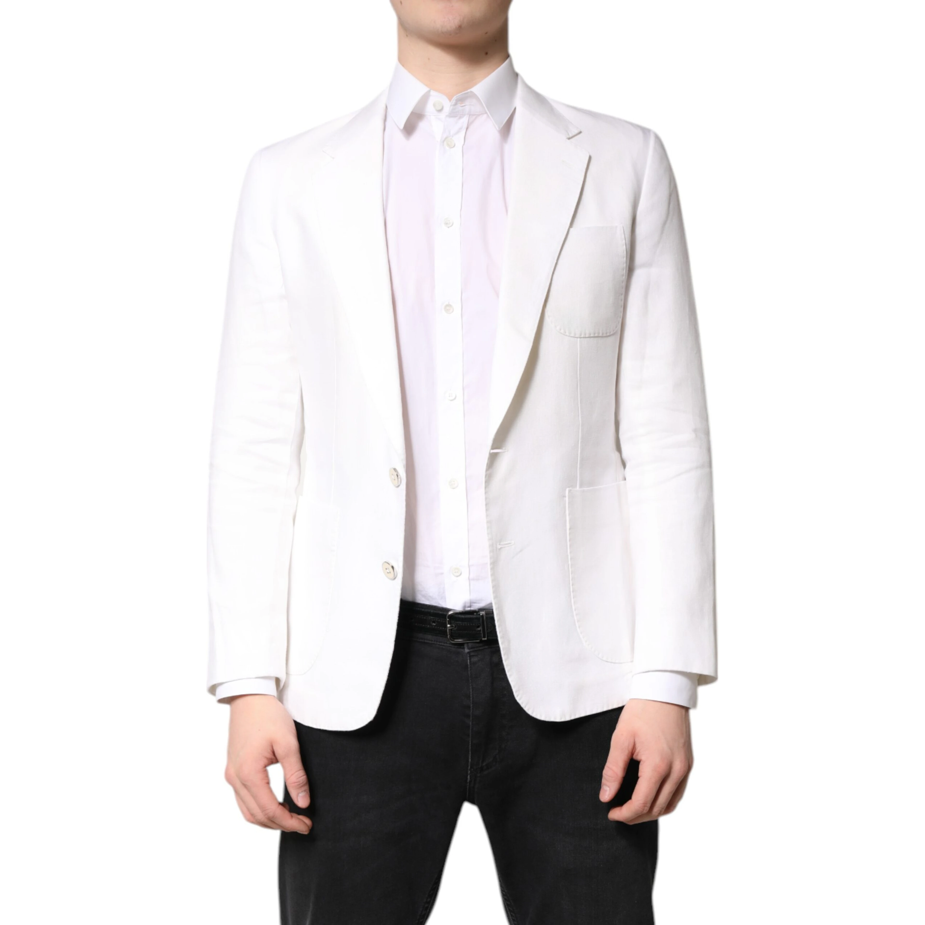 White Single Breasted Men Coat Blazer Suit