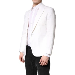 White Single Breasted Men Coat Blazer Suit