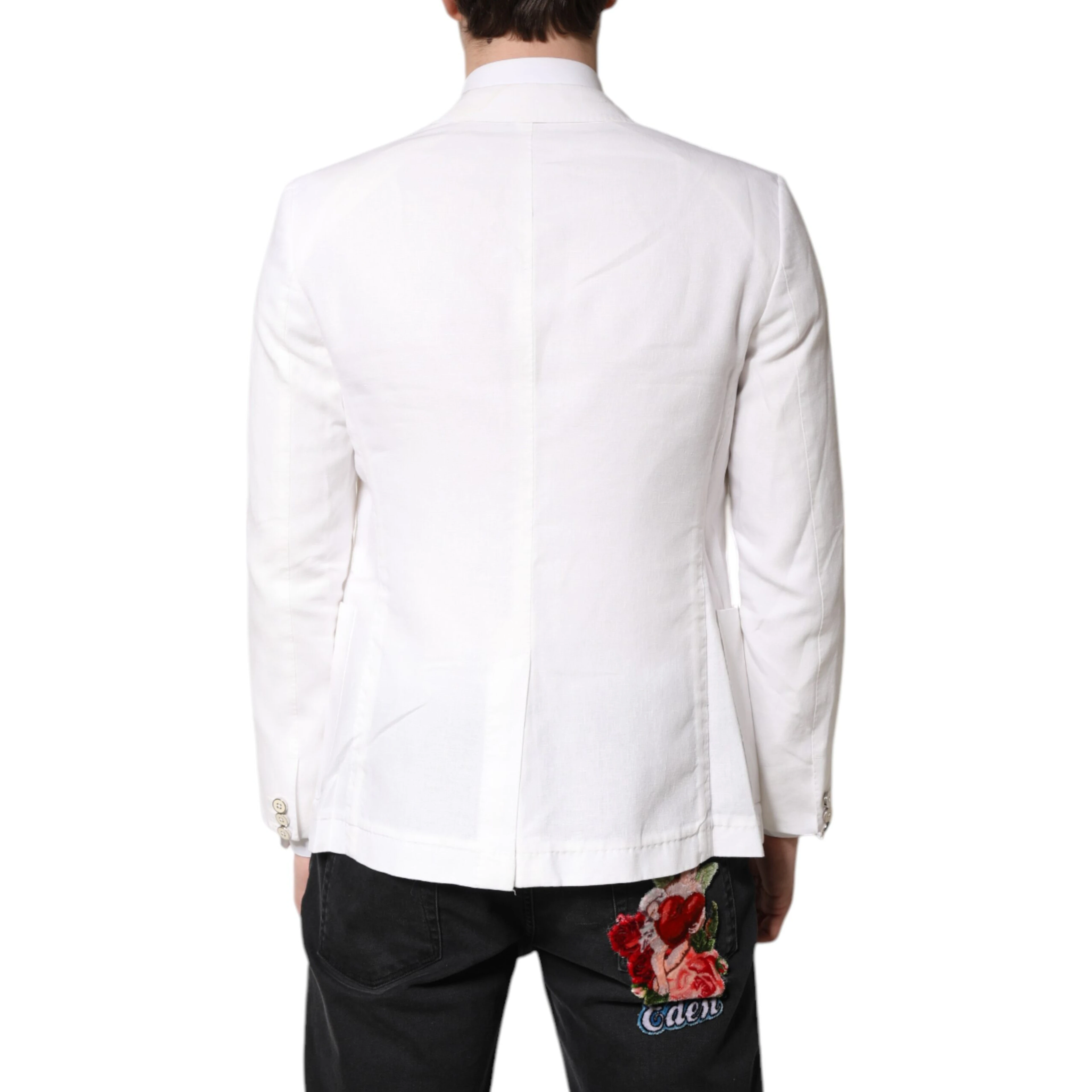 White Single Breasted Men Coat Blazer Suit