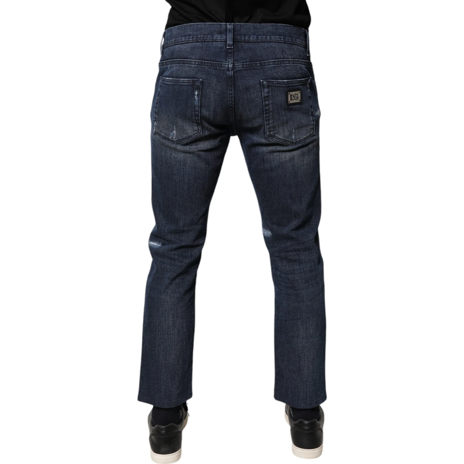 Blue Cotton Stretch Skinny Men Denim Jeans