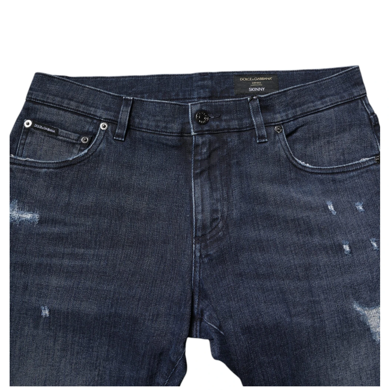 Blue Cotton Stretch Skinny Men Denim Jeans