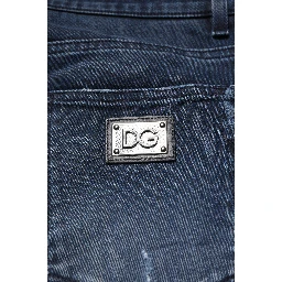 Blue Cotton Stretch Skinny Men Denim Jeans