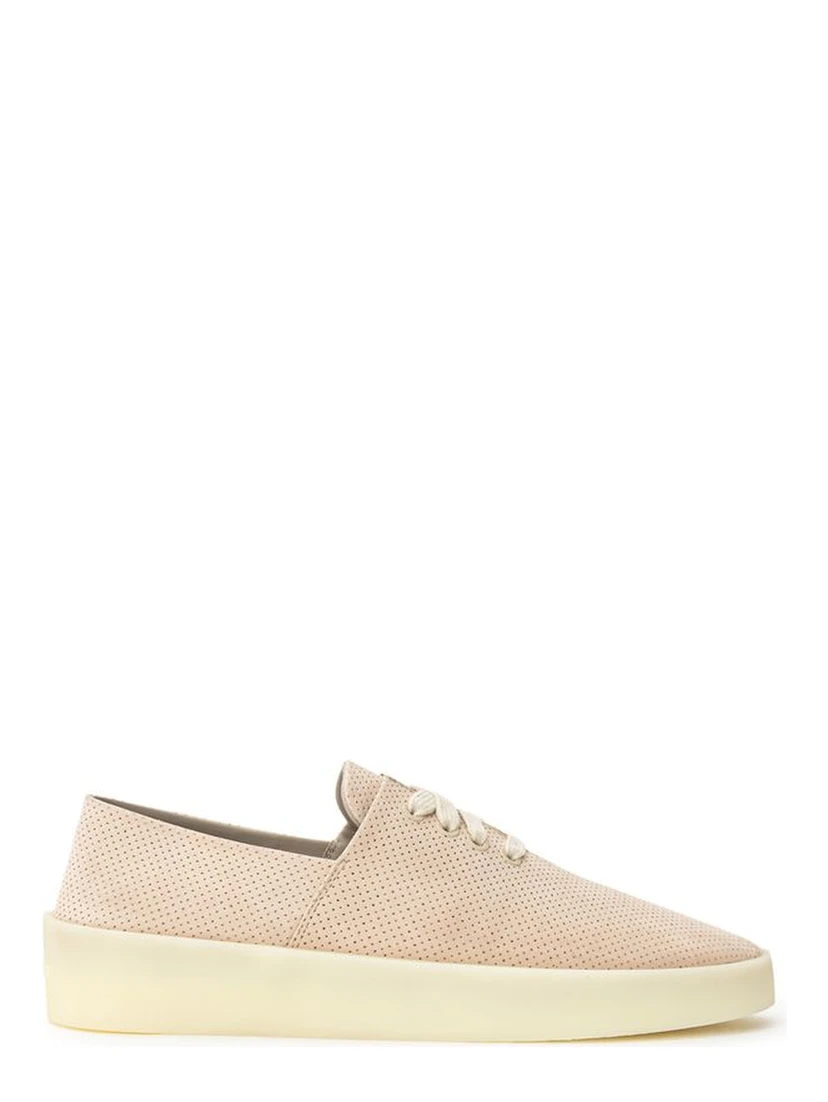 Low-top Sneaker In Suede Beige