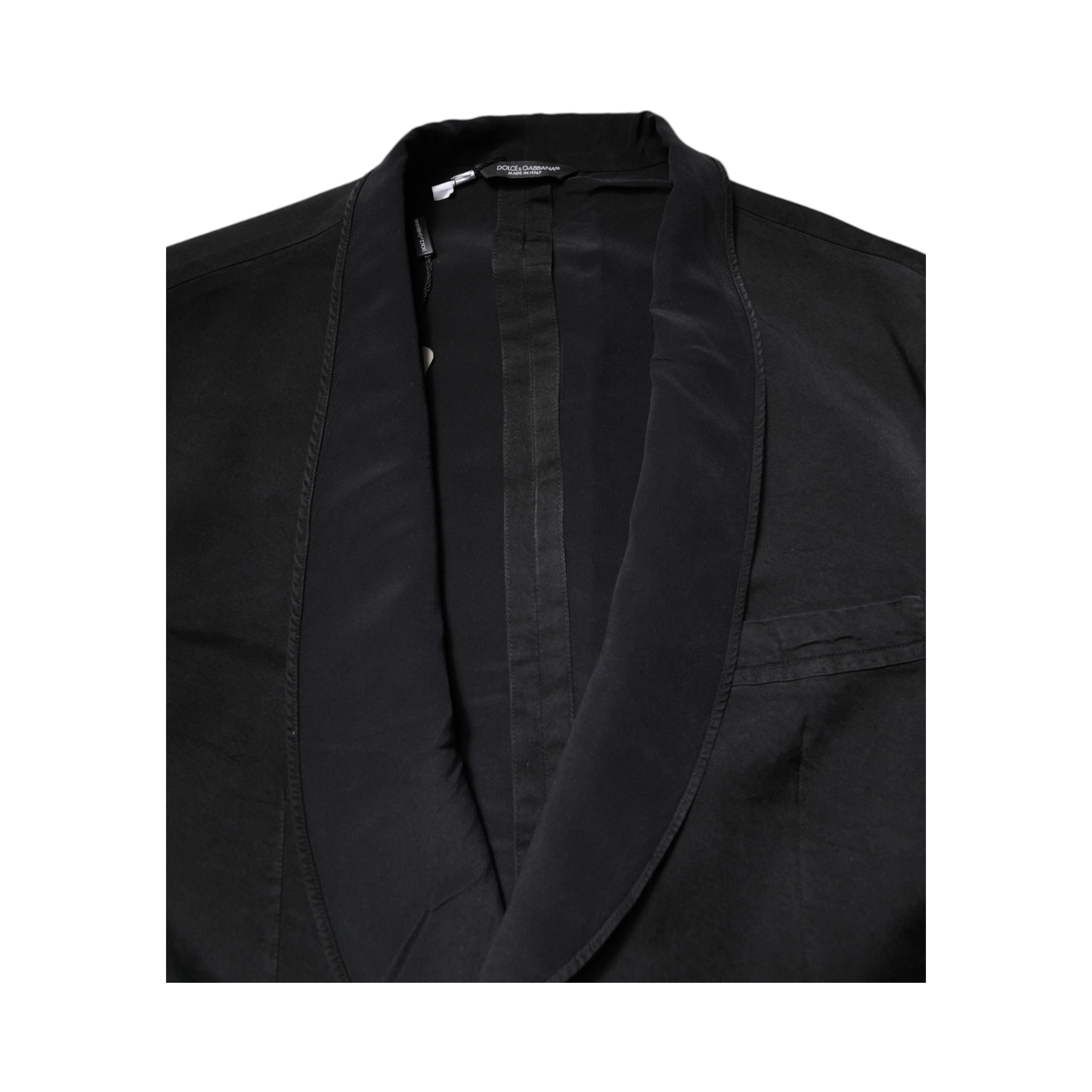 Black Silk Single Breasted Coat Blazer Suit