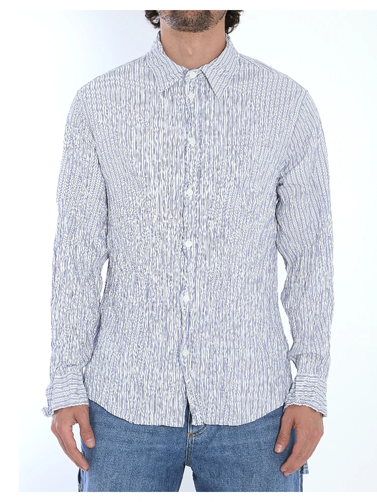 Crinkled cotton shirt