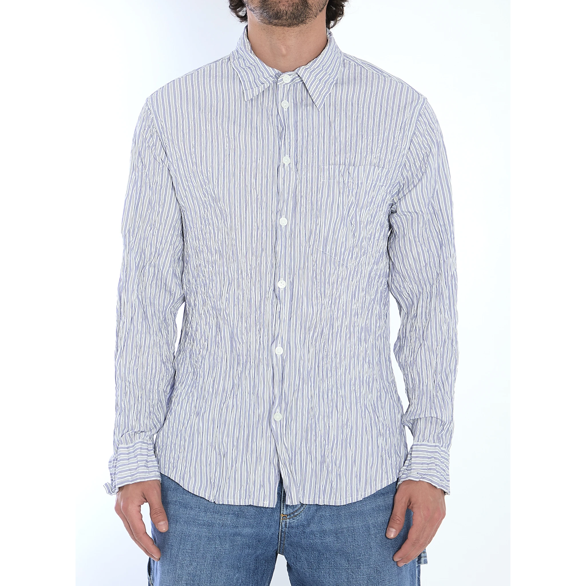 Crinkled cotton shirt