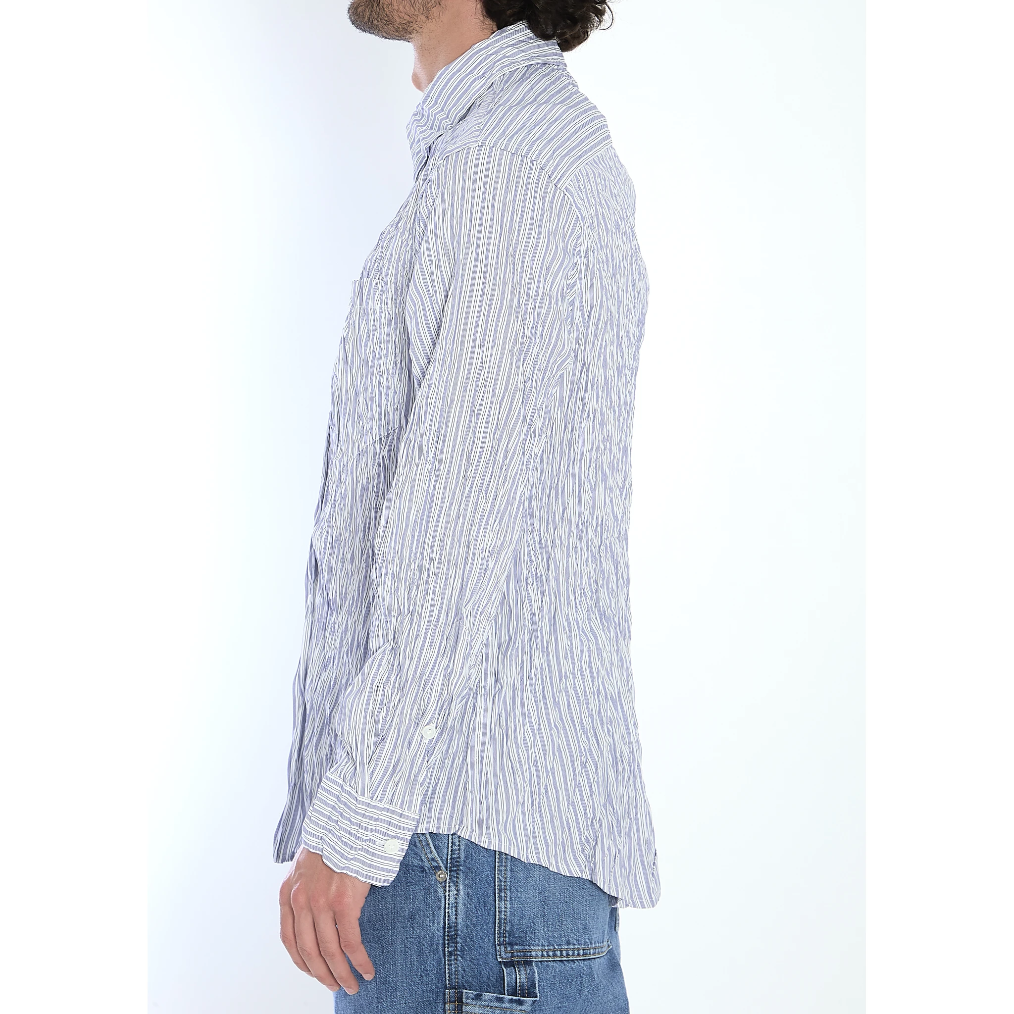 Crinkled cotton shirt