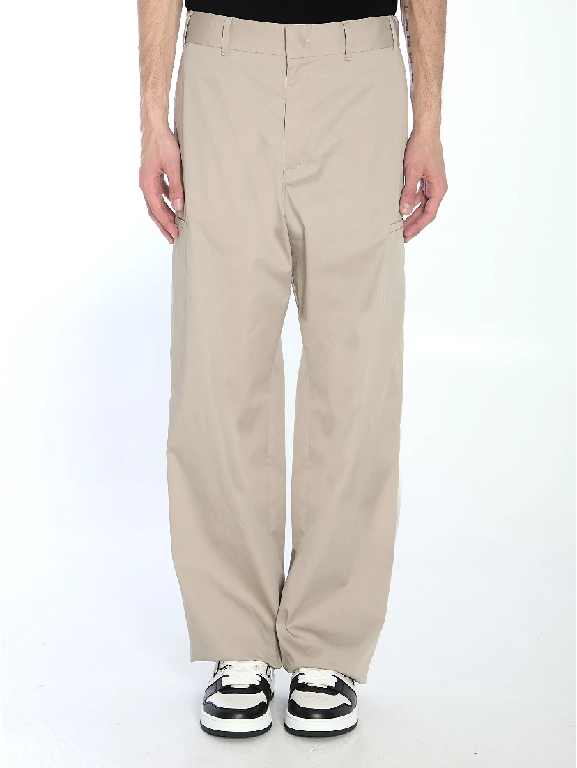 Straight cargo trousers