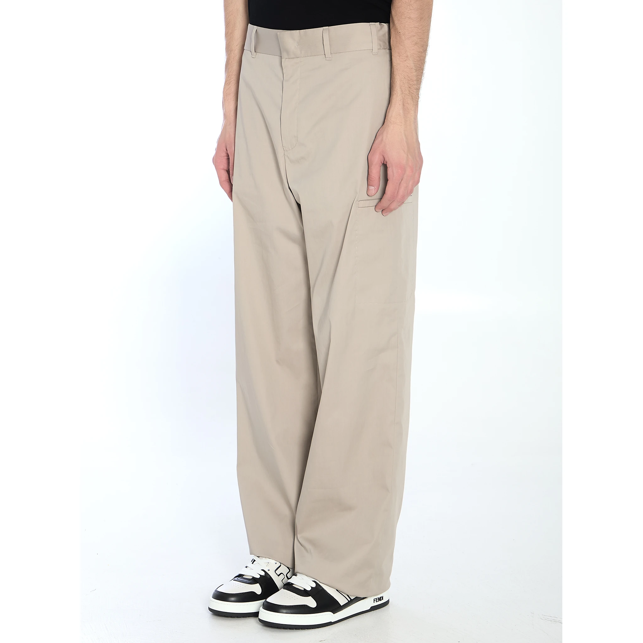 Straight cargo trousers