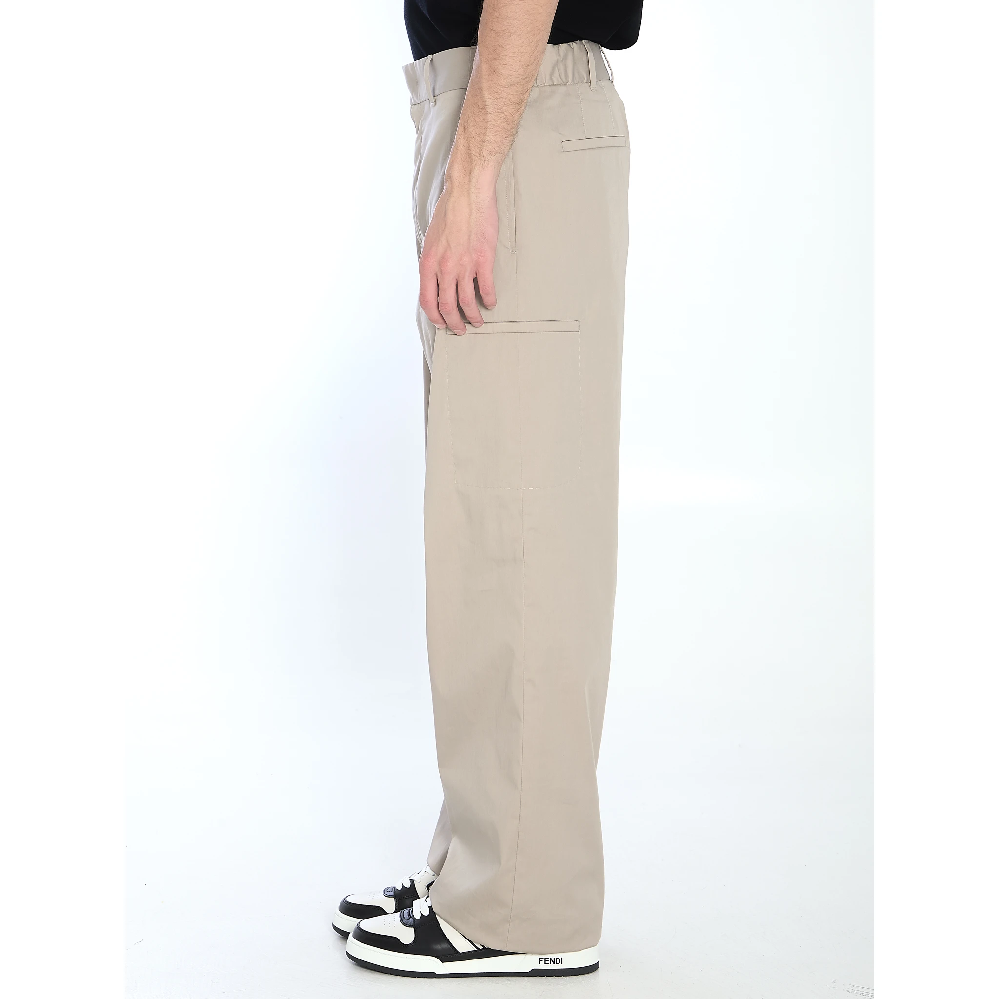 Straight cargo trousers