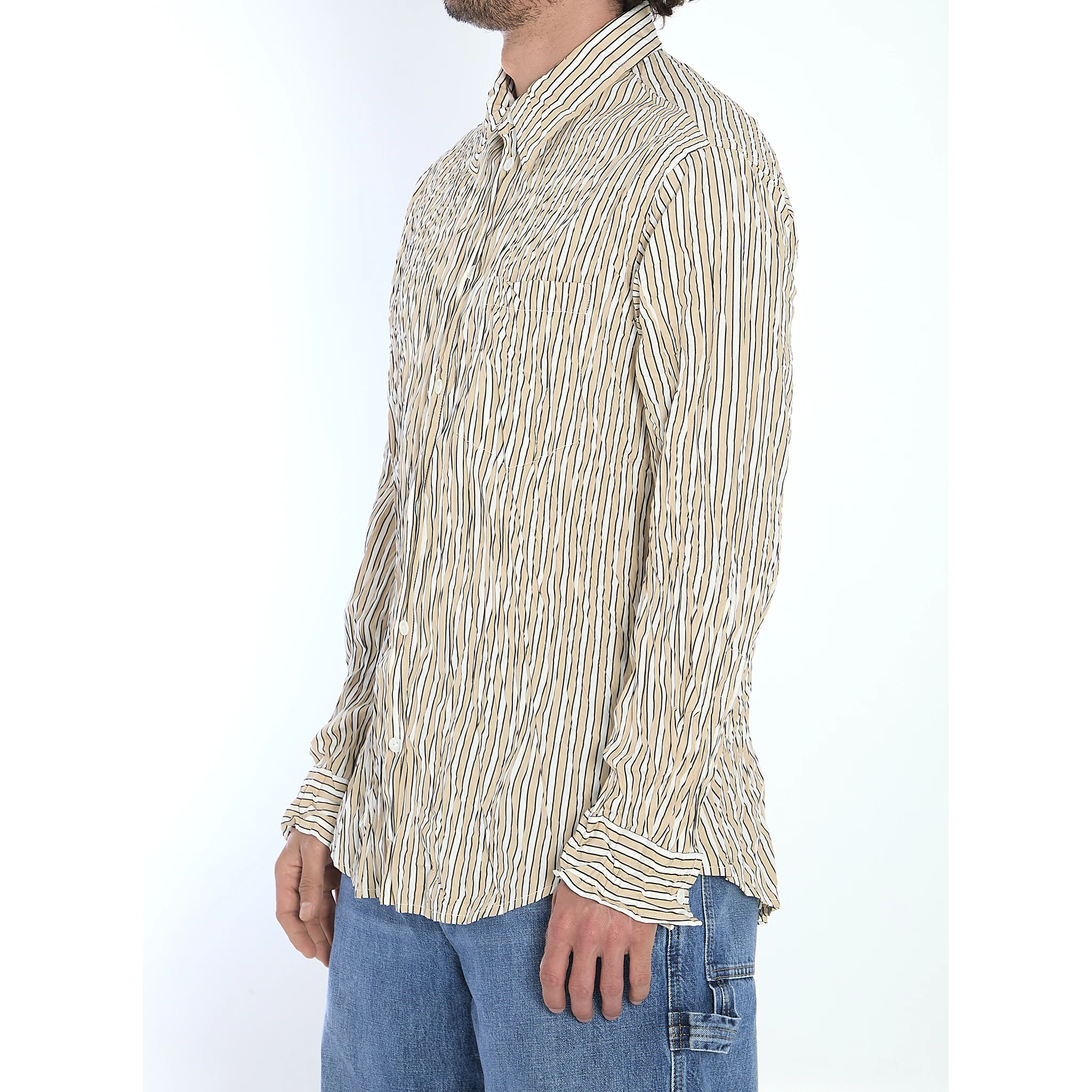 Crinkled cotton shirt