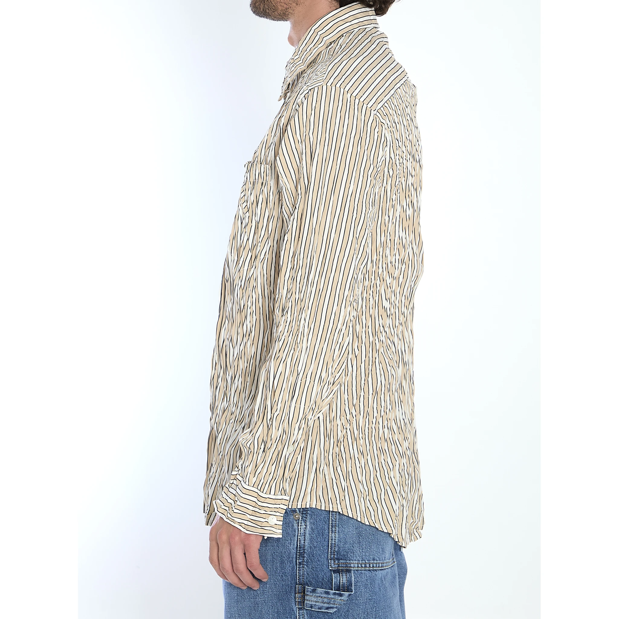 Crinkled cotton shirt