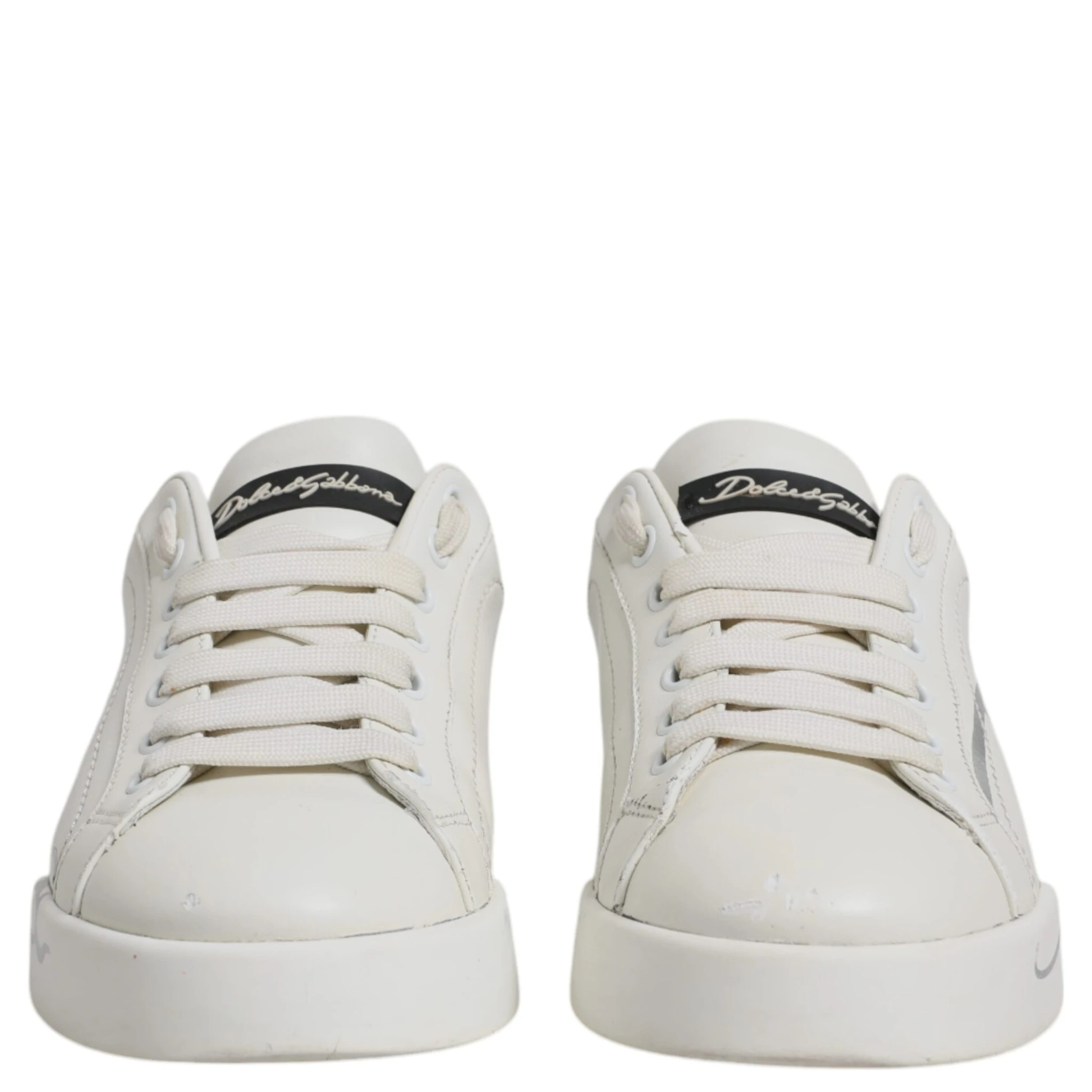 White Black Logo Portofino Men Sneaker Shoes