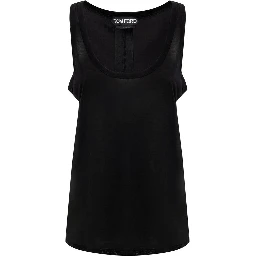 Black Silk Tank Top
