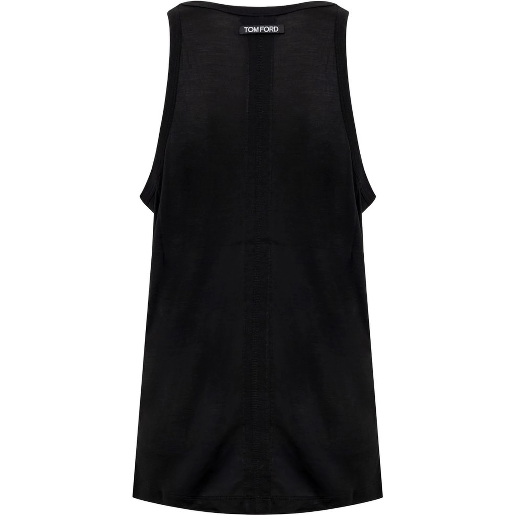 Black Silk Tank Top