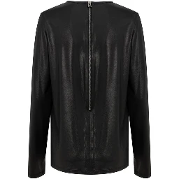 Black Viscose Long Sleeve