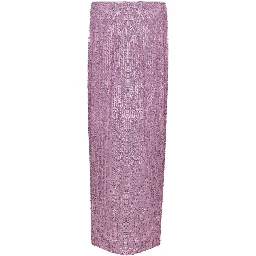 Pink Polyester Long Skirt