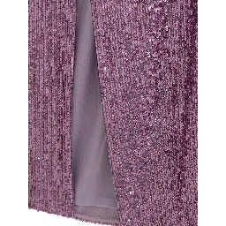 Pink Polyester Long Skirt