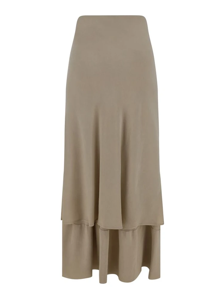 Beige Silk Long Skirt alternative