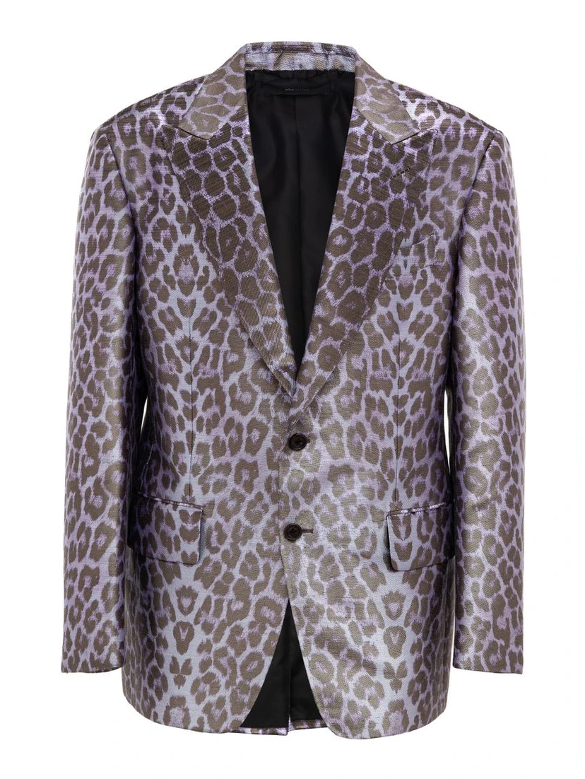 Purple Viscose Blazer