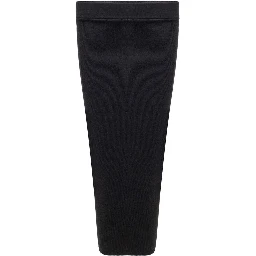 Black Cashmere Midi Skirt