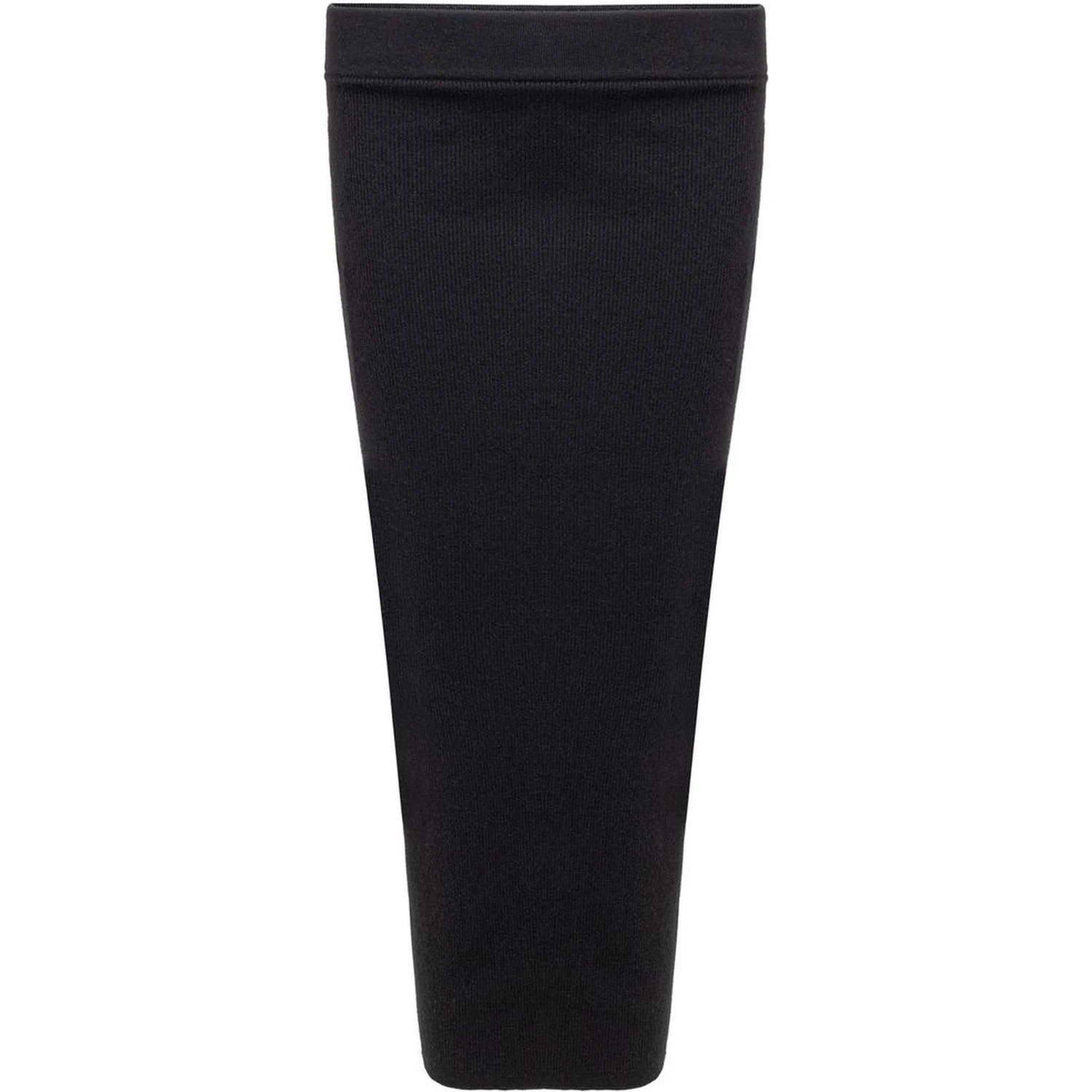 Black Cashmere Midi Skirt