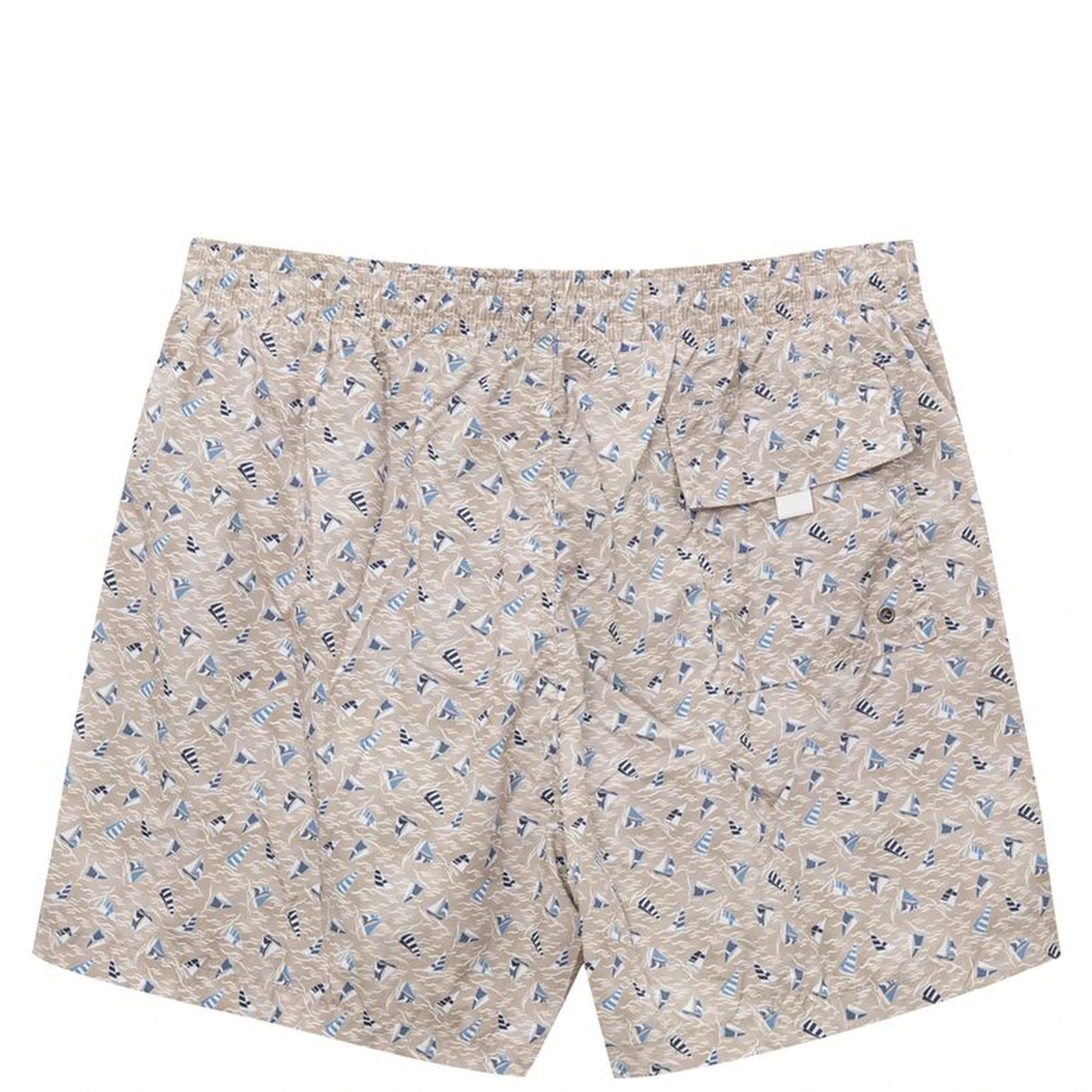 Beige Polyester Swim Shorts