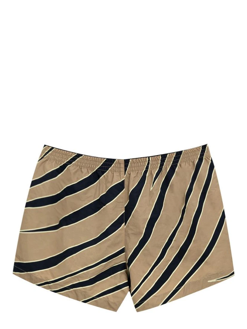 Beige Polyamide Swim Shorts