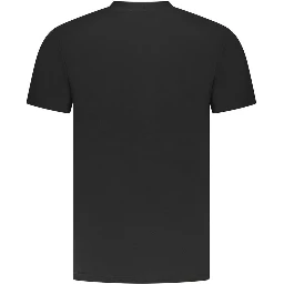 Black Cotton Men T-Shirt