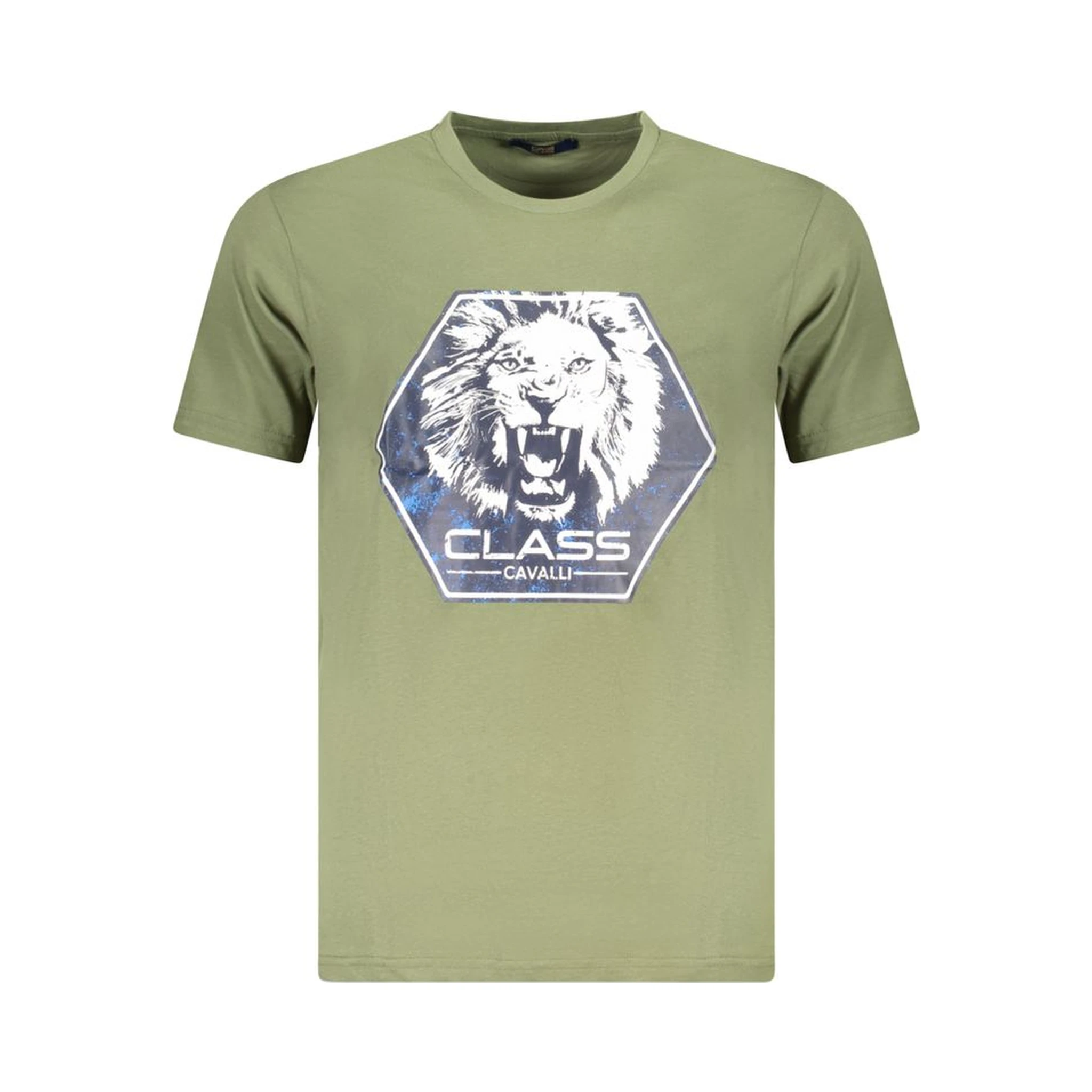 Green Cotton Men T-Shirt