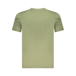 Green Cotton Men T-Shirt