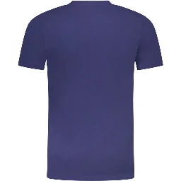 Blue Cotton Men T-Shirt