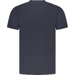 Blue Cotton Men T-Shirt