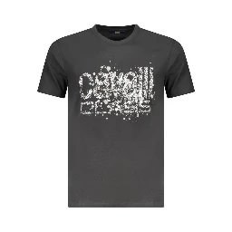 Black Cotton Men T-Shirt