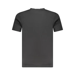 Black Cotton Men T-Shirt