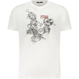 White Cotton Men T-Shirt