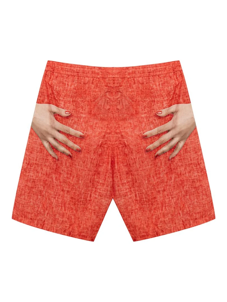 Red Polyester Swim Shorts alternative