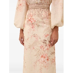 Illuminate Pencil Midi Skirt In Neutral