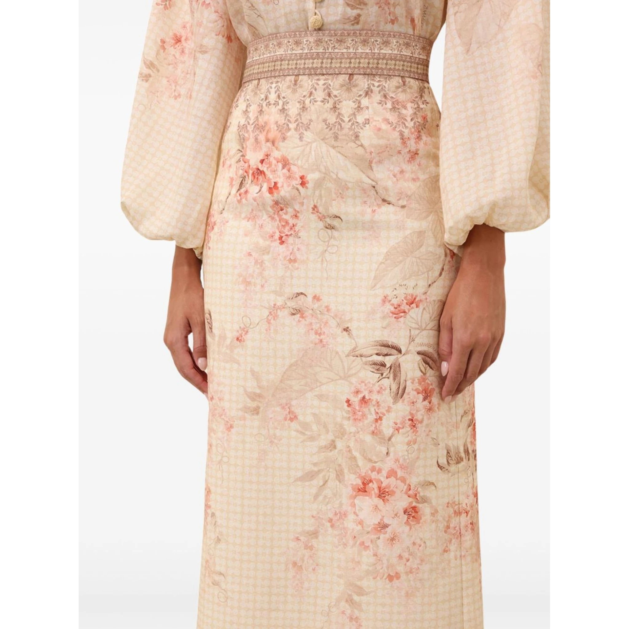 Illuminate Pencil Midi Skirt In Neutral