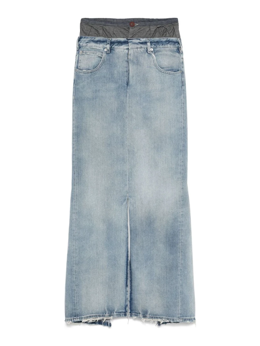 denim maxi skirt