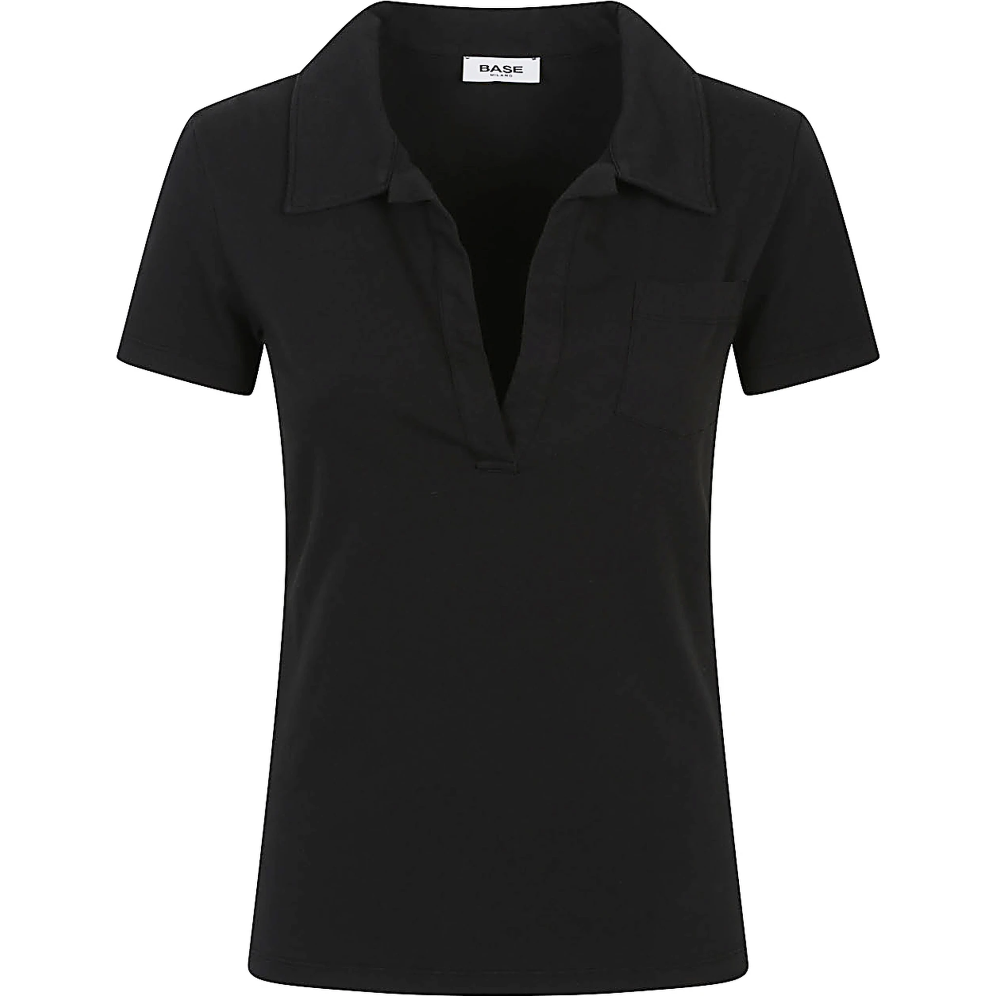 patch-pocket polo-collar t-shirt