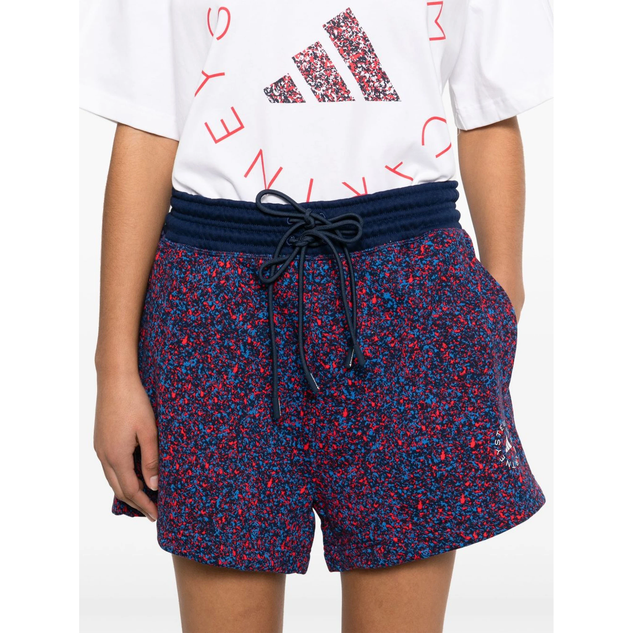 printed terry shorts