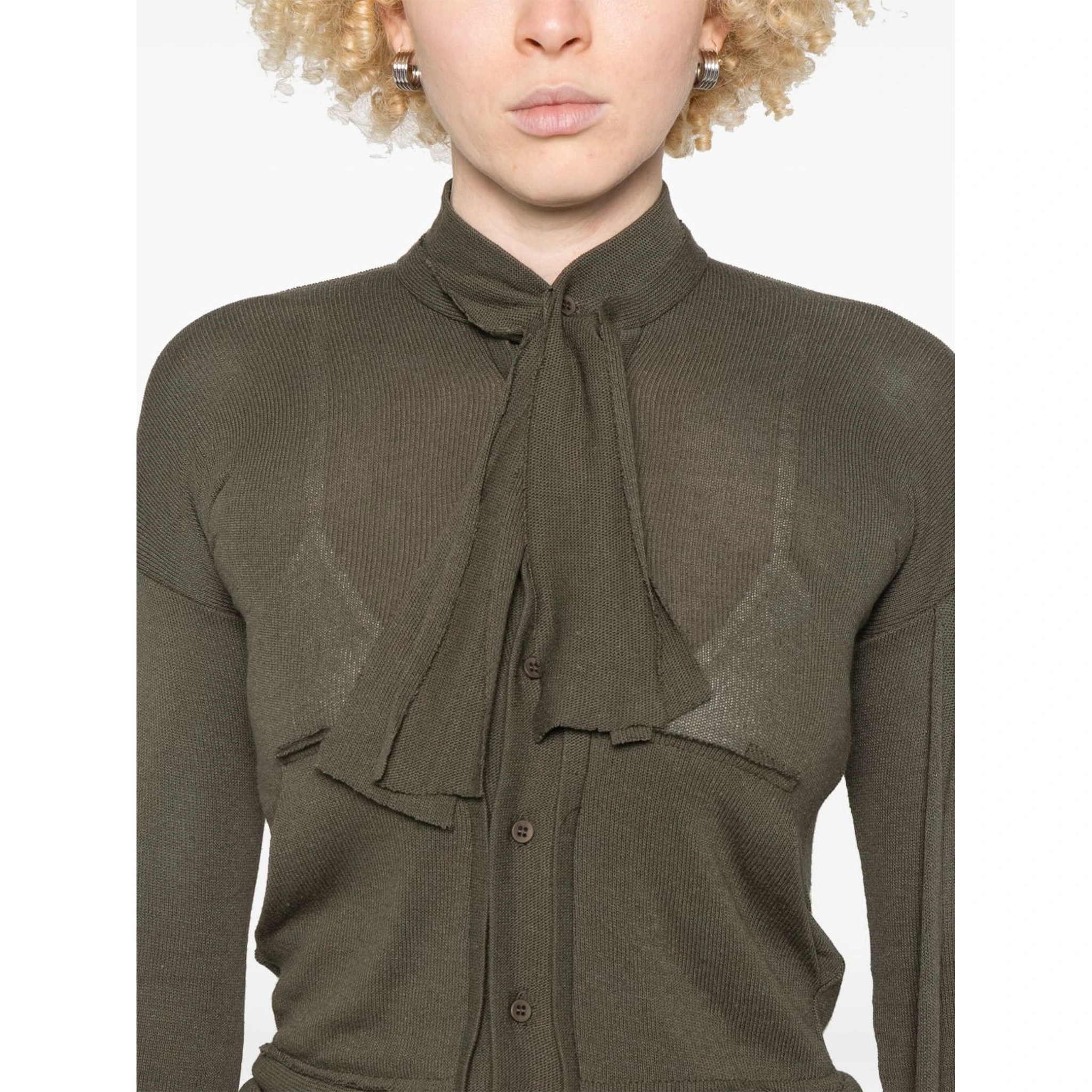 deconstructed cardigan