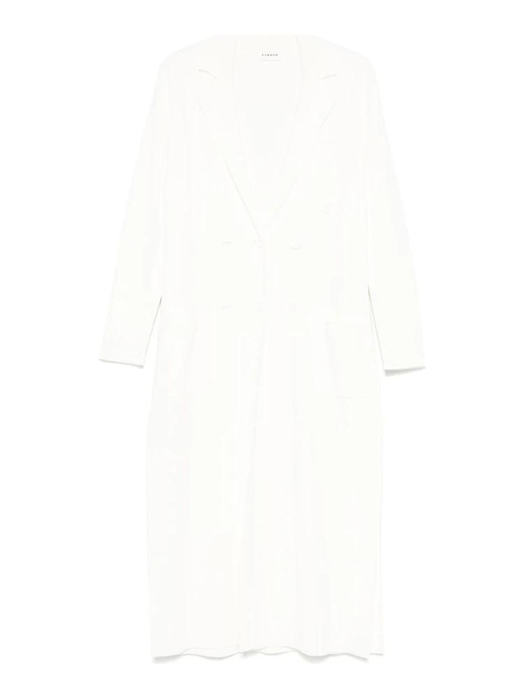 Parosh Double Breasted Coat In Beige