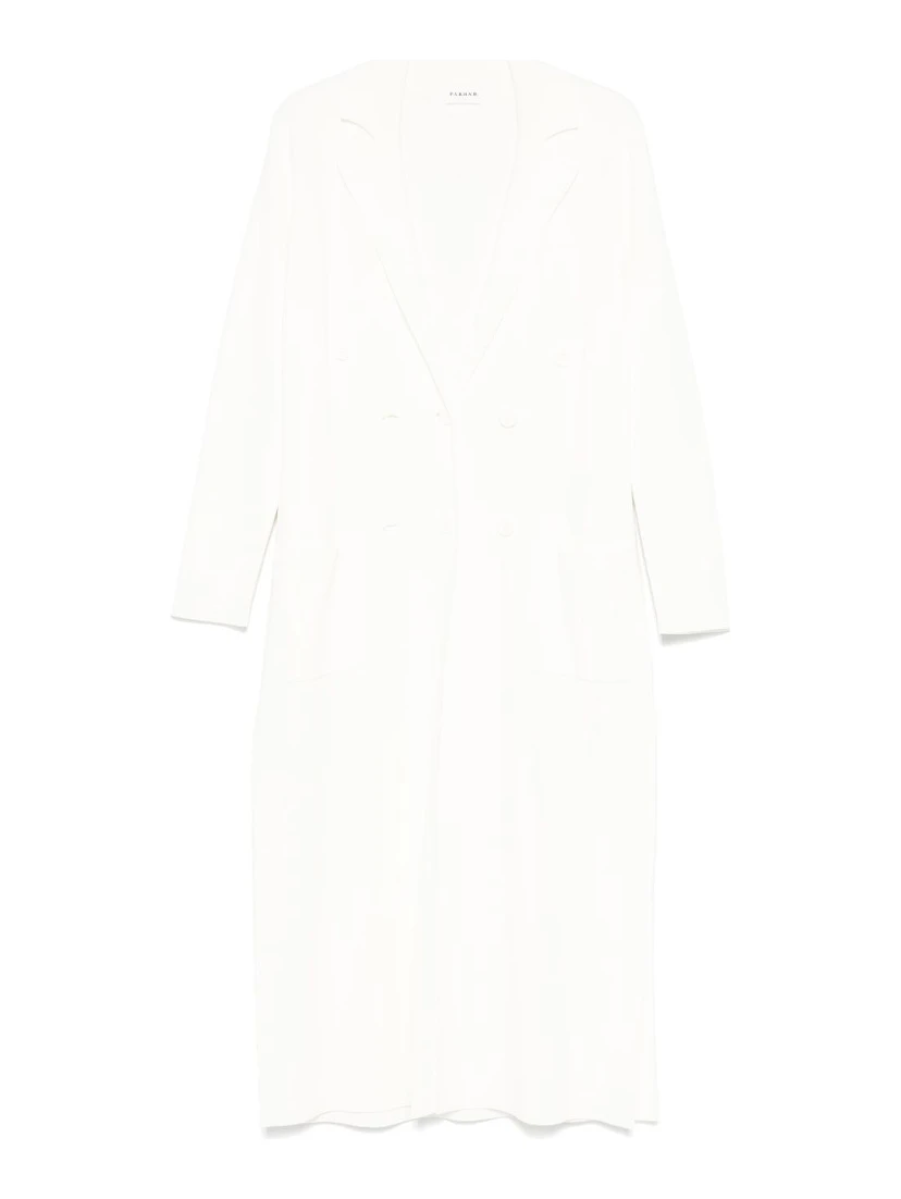 Parosh Double Breasted Coat In Beige