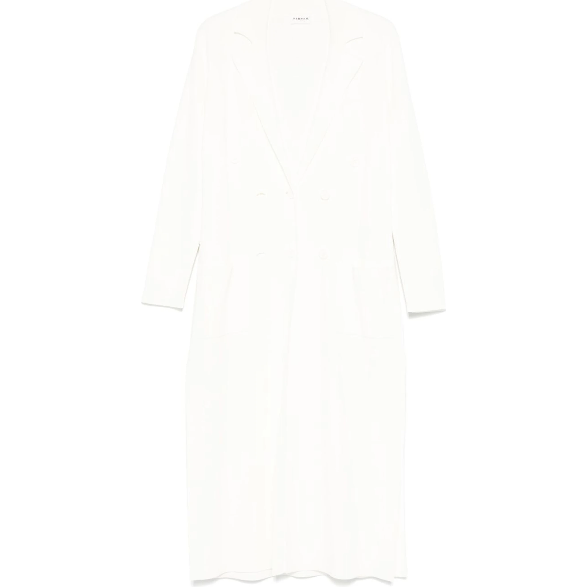 Parosh Double Breasted Coat In Beige