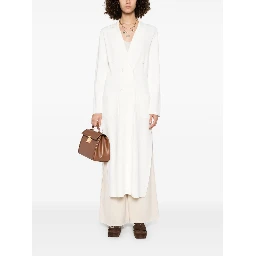 Parosh Double Breasted Coat In Beige