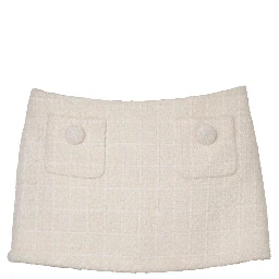 Tweed Mini Skirt In Neutral