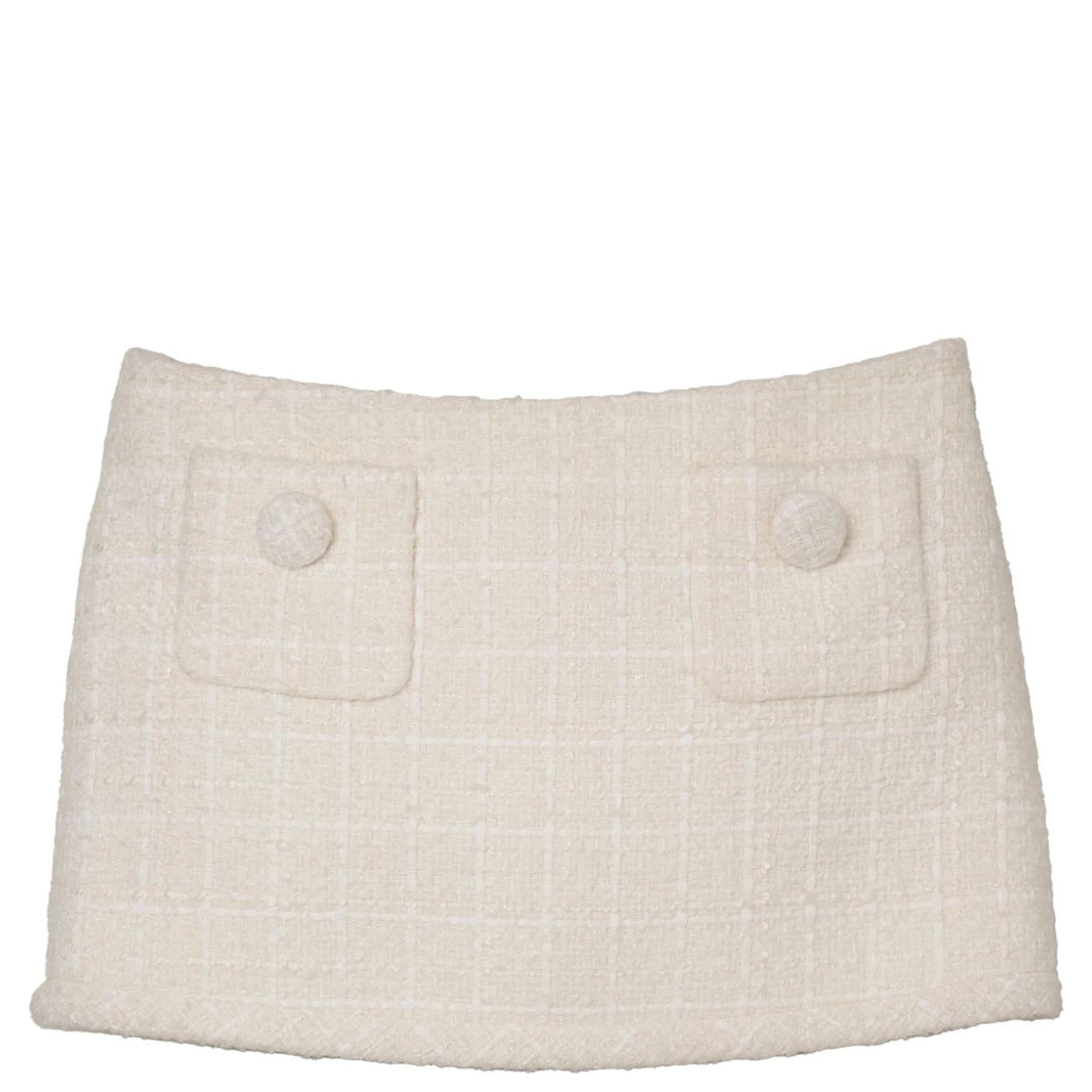 Tweed Mini Skirt In Neutral